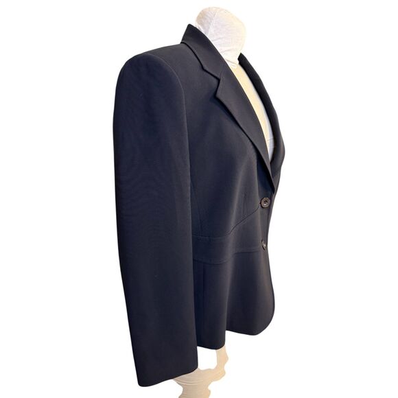 Talbots Blazer Plus Sz.14W Petite Set In Waist Career Professional Black - Picture 2 of 6